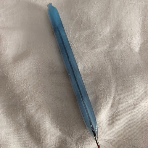 Unique pen with steampunk details in light blue