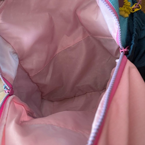 Children's school backpack used with multiple compartments and supportive back