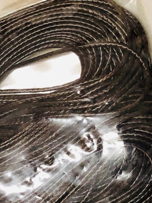 Waxed cotton cord No 10 brown, new, 10 meters