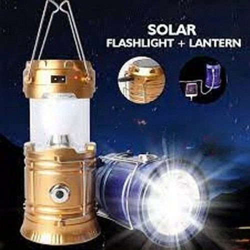 Rechargeable solar camping lantern with emergency LED lamp new