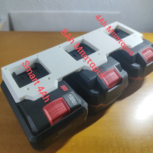 Parkside battery holder for three batteries new, 3D printed
