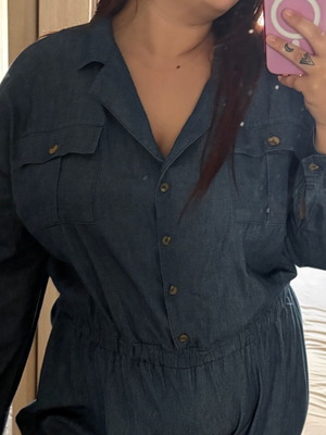 Ολόσωμη φόρμα τζιν plus size σαν καινούργιο, μπλε, XXL