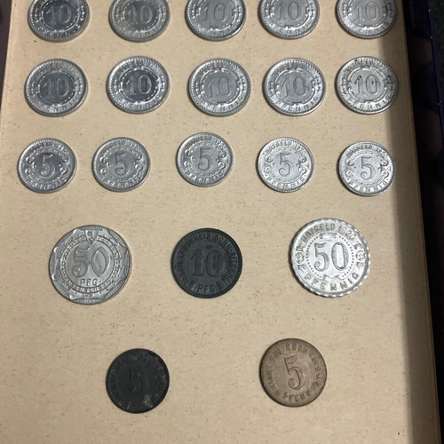 Lot of 20 German notgeld coins from Weimar Republic like new