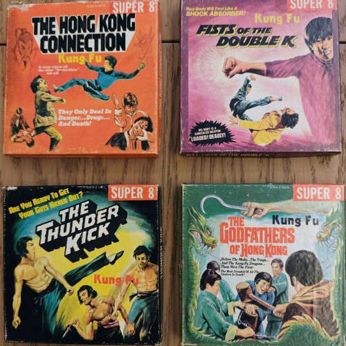 Super 8 Kung Fu films like new, collectible, set of 4