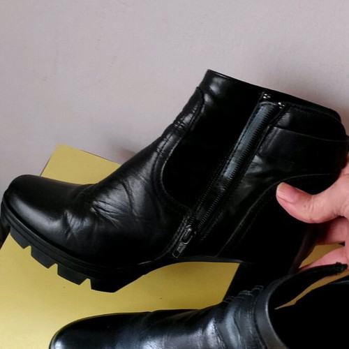 Alpe leather ankle boots size 37 used, black, anatomical