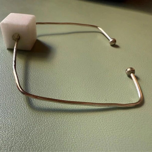Handmade bracelet used with Tinos marble and metal