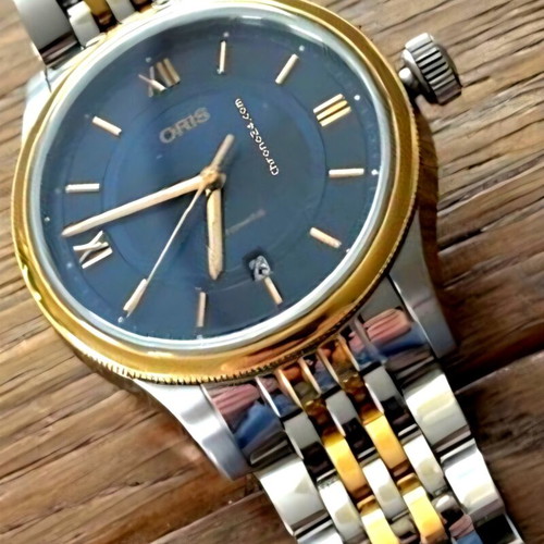 Oris Clasic Date 733-7719 Blue men's watch like new, automatic, sapphire crystal