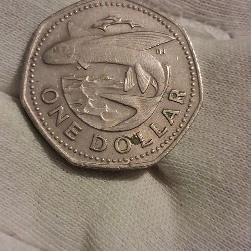 Barbados 1973 one dollar coin
