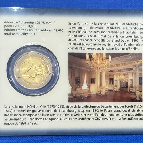 Luxembourg 2 Euro 2007 Grand Duke Henri Commemorative Coin BU