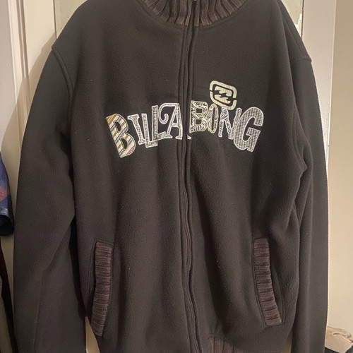 Billabong fleece jacket used, brown, size M