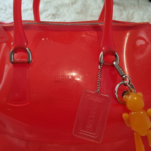 Furla Candy handbag used with keychain