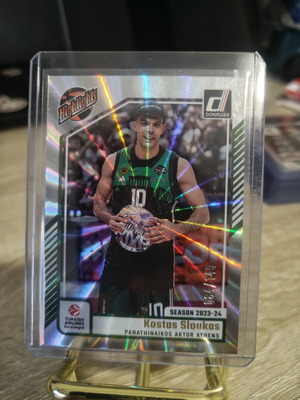 2024-25 Panini Donruss EuroLeague Basketball Highlights Laser Holo Parallel Card Kostas Sloukas