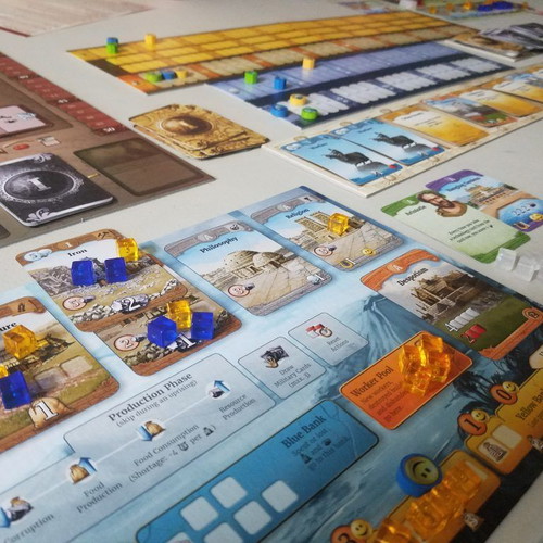 Through the Ages board game like new with Expansion and Sleeves