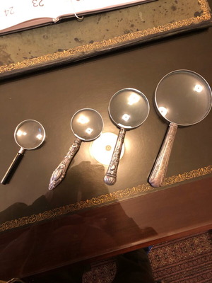 Decorative magnifying glasses silver-plated like new