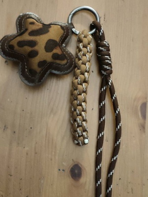Ключодържател с връв и платнен леопардов елемент като нов