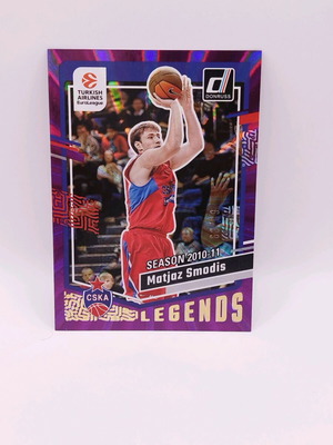 Panini Donruss Euroleague Matjaz Smodis Legends Purple 68/99 like new