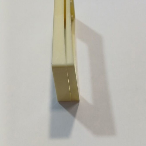 Set of two cream plastic rings for electric guitar humbucker pickups