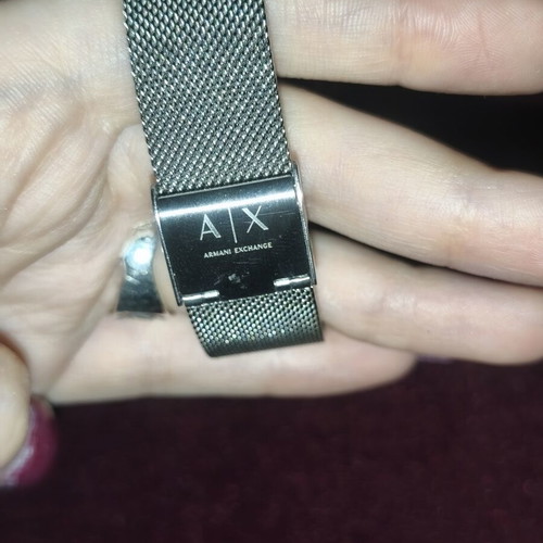 Armani Exchange women's watch with mesh bracelet, new, grey and silver