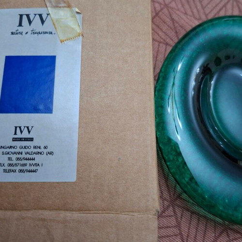 IVV handmade glass bowl 12 cm, emerald green