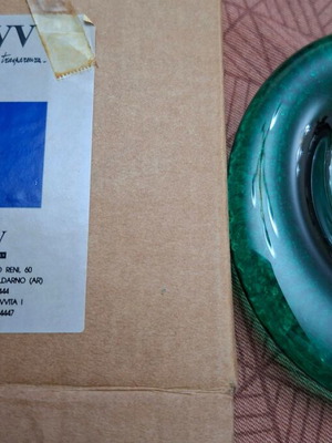 IVV handmade glass bowl 12 cm, emerald green