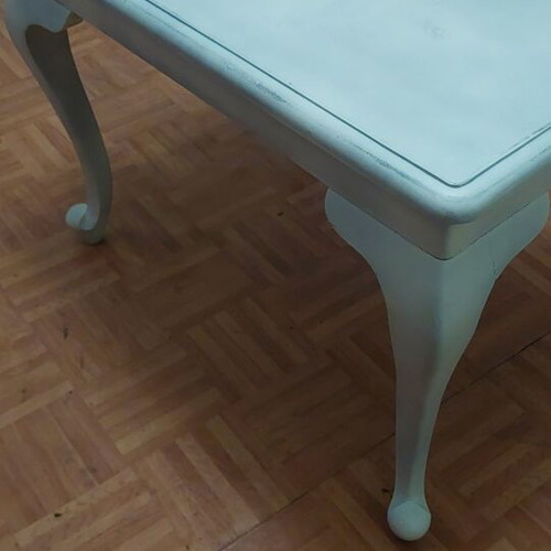 Coffee table used, processed with chalk paint