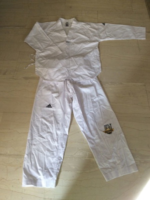 Taekwondo uniform N 170 used, Adidas with A.S.Kouros logo