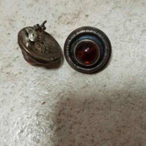 Silver earrings with antique pin like new