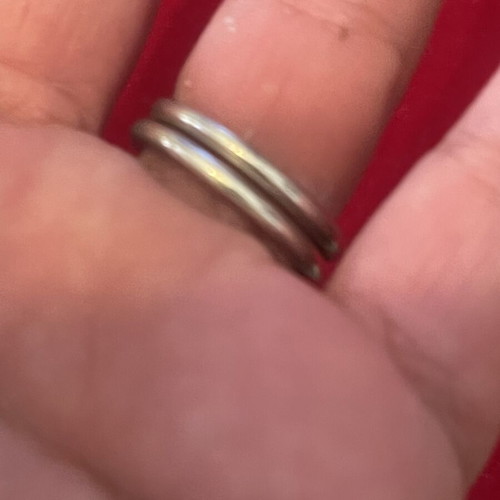 925 silver ring with green stone, size 55