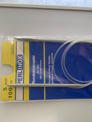Inox circular aluminum knitting needles, pack of 8, new