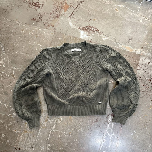 Abercrombie & Fitch women's knitted sweater like new, olive green, XS