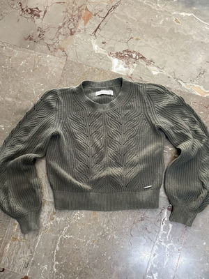 Abercrombie & Fitch women's knitted sweater like new, olive green, XS