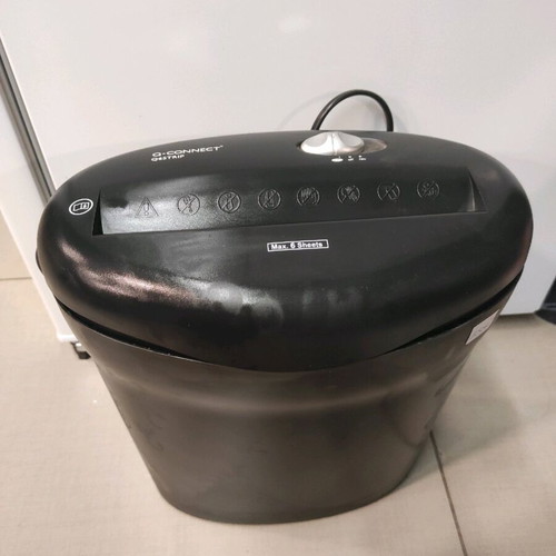 Q CONNECT paper shredder used, black