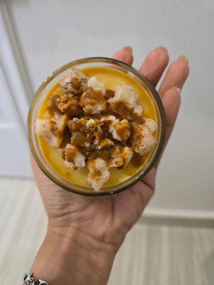 Popcorn candle, handmade decorative caramel scent