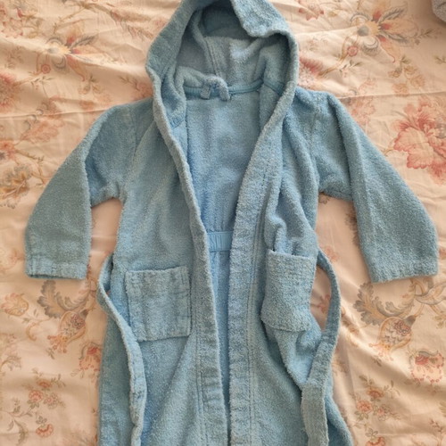 Mothercare children's bathrobe like new, blue, size 5 years
