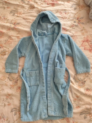 Mothercare children's bathrobe like new, blue, size 5 years