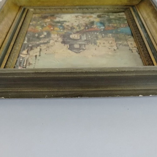 Oil painting with signature, framed