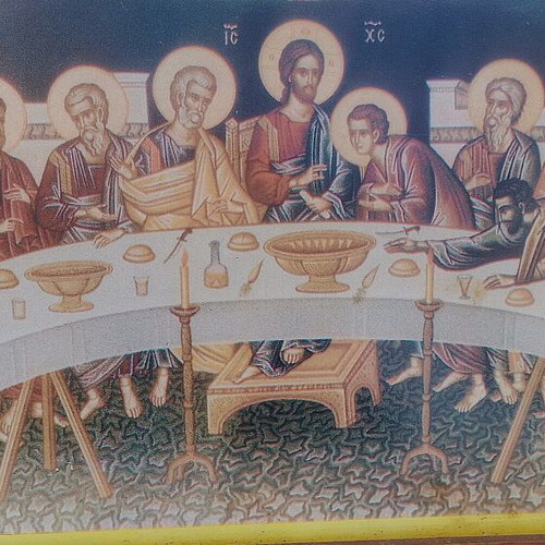 Orthodox icons used, pack of 3 with wooden frames