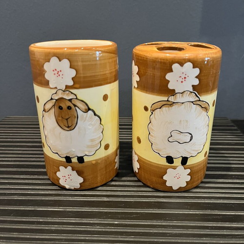 Ceramic bathroom set 2 pieces new