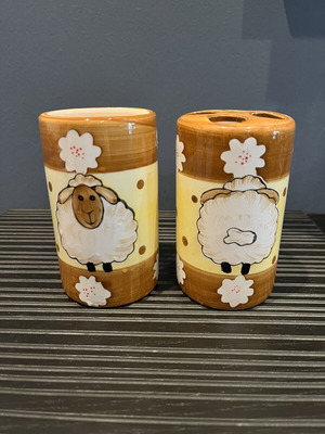 Ceramic bathroom set 2 pieces new