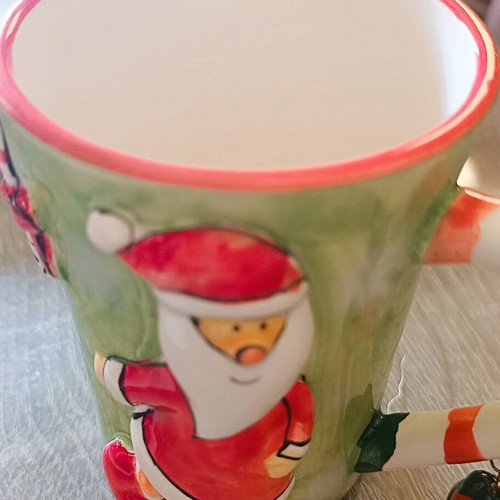 Ceramic mug HOFF INTERIEUR with Santa Claus design and bell new