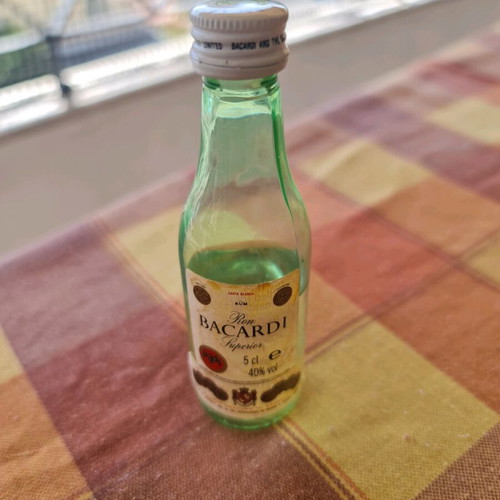 Bacardi rum 5 cl miniature used, collectible