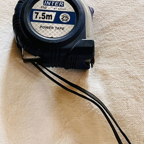 Measuring tape INTER 7.5m x 25mm used, blue color