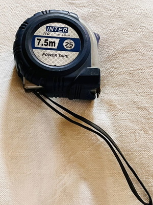 Μέτρο INTER 7,5m x 25mm μεταχειρισμένο, μπλε χρώμα