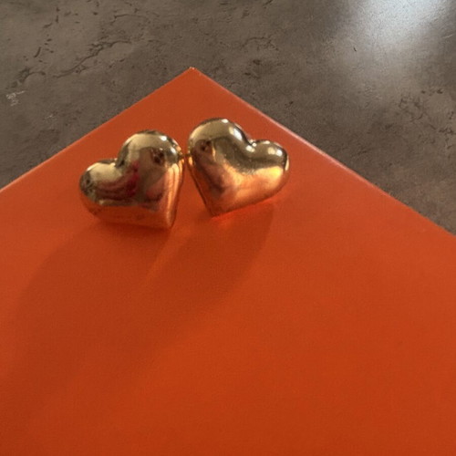 Earrings like new, gold color