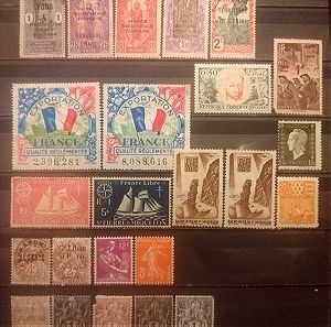 Γαλλία ασφραγιστα παλαιά γραμματόσημα