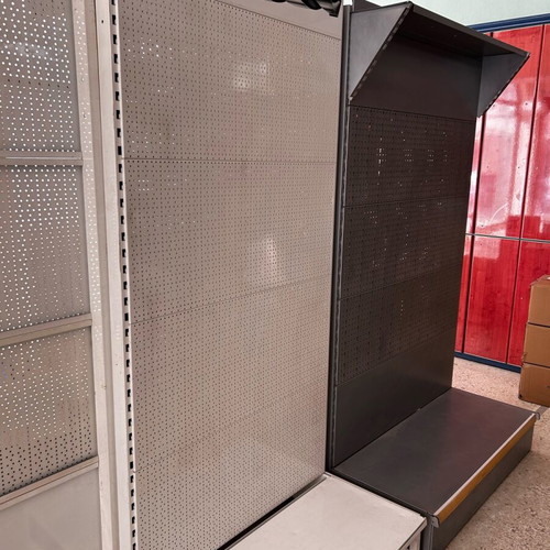 Perforated shelves like new, red, white and gray in various sizes