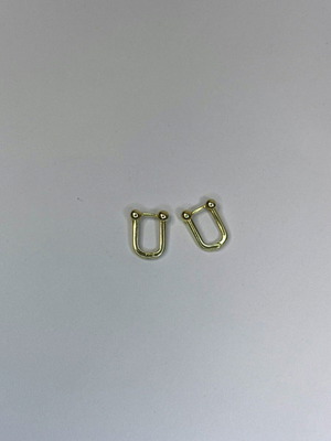 Earrings silver 925, new, gold color