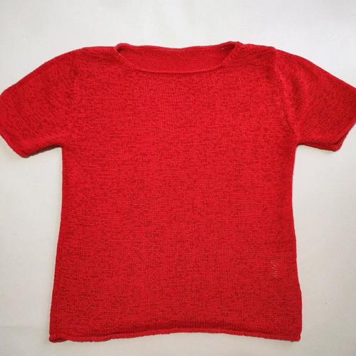 Women's summer short-sleeve sweater red L like new