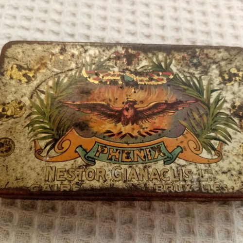 Phenix Nestor Gianaclis tin cigarette box vintage used