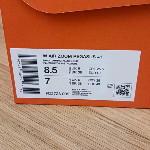 Nike W Air Zoom Pegasus 41 new, size 40, pink and gold